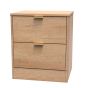 Nashville 2 Drawer Bedside Cabinet in Nebraska Oak by Welcome Furniture | Style Our Home
