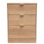 Nashville-3 Drawer Bedside Cabinet in Nebraska Oak by Welcome Furniture | Style Our Home