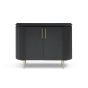 Lantine 2 Door Cabinet - Matte Black Oak by Tommy Franks | Style Our Home