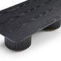 Lantine Coffee Table - Double Pedestal - Black Oak & Brass by Tommy Franks | Style Our Home