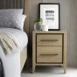 Bentley Designs Rimini Aged & Weathered Oak 2 Drawer Nightstand  