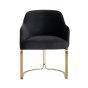 Hadley Antraciet Velvet Chair