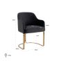 Hadley Antraciet Velvet Chair