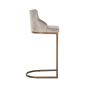 Bolton Khaki Velvet / Brushed Gold Bar Stool