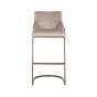 Bolton Khaki Velvet / Brushed Gold Bar Stool