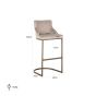 Bolton Khaki Velvet / Brushed Gold Bar Stool