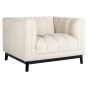 Beaudy White Chenille Lounge Chair by Richmond Interiors | Style Our Home