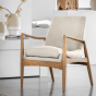 Sanditon Natural Linen Armchair by Hudson Living | Style Our Home