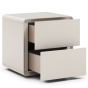 Kota Bedside Table - Matte Beige by Tommy Franks | Style Our Home