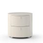Sims Bedside Table - Matte Beige by Tommy Franks | Style Our Home