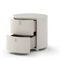 Sims Bedside Table - Matte Beige by Tommy Franks | Style Our Home