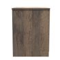 San Jose 2 Drawer Bedside Cabinet in White Matt, Vintage Oak