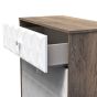 San Jose 3 Drawer Deep Chest in White Matt & Vintage Oak
