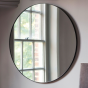 Bowie Round Mirror Black - Style Our Home