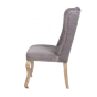 Velvet Light Grey Dining Chair with Knocker & Studded Detail (a pair)