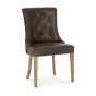 Westbury Expresso Rustic Oak Upholstered Arm Chair - Style Our Home