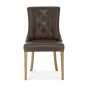 Westbury Expresso Rustic Oak Upholstered Arm Chair - Style Our Home