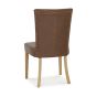 Westbury Tan Rustic Oak Upholstered Dining Chair (a pair) 