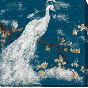 White Peacock Indigo i Canvas by Camelot Pictures | Style Our Home