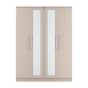 York Tall 4 Door Wardrobe in Kashmir Ash