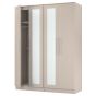 York Tall 4 Door Wardrobe in Kashmir Ash