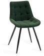 Tivoli Weathered Oak 4-6 Seater Table & 4 Seurat Green Velvet Chairs by Bentley Designs | Style Our Home