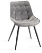 Tivoli Weathered Oak 4-6 Seater Table & 4 Seurat Grey Velvet Chairs by Bentley Designs | Style Our Home