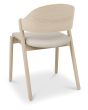 Vega Scandi Oak Ply Back Chair - Ivory Bonded Leather (Pair)by Bentle by Designs | Style Our Home