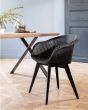 Avril Dining Chair with Black Wood Base - Style Our Home