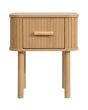 Axel 1 Drawer Fluted Bedside Oak by Birlea | Style Our Home