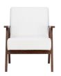 Ellwood Boucle Armchair - White & Dark Brown by Birlea | Style Our Home