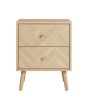 Herringford 2 Drawer Bedside Oak by Birlea | Style Our Home