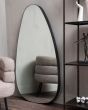 Organic Oversized Metal Framed Mirror Oak Wood Finish by Libra | Style Our Home 