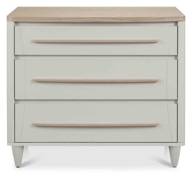 Larsen Scandi Oak & Soft Grey 3 Drawer Chestby Bentley Designs | Style Our Home