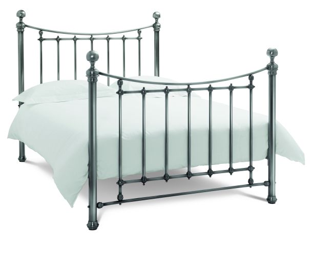 Bentley Designs Isabelle Antique Nickel Double Bedstead - 135cm  - Style Our Home