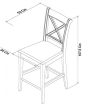 Hampstead Two Tone X Back Bar Stool (a pair) - Limited Availability