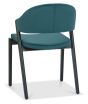 Camden Peppercorn Upholstered Chair in an Azure Velvet Fabric (Pair) by Bentley Designs | Style Our Home