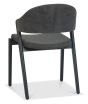 Camden Weathered Oak 4-6 Seater Table & 4 Side Chairs in Dark Grey Fabric by Bentley Designs | Style Our Home