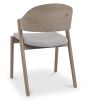Vega Grey Oiled Oak Ply Back Chair - Grey Fabric (Pair) by Bentley Designs | Style Our Home