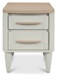 Larsen Scandi Oak & Soft Grey 2 Drawer Nightstandby Bentley Designs | Style Our Home