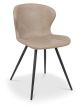 Arlo - Vintage Stone Faux Leather Chair with Black Legs (Pair) by Bentley Designs | Style Our Home