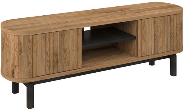 Vega Rustic Oak & Peppercorn Entertainment Unit by Bentley Designs | Style Our Home