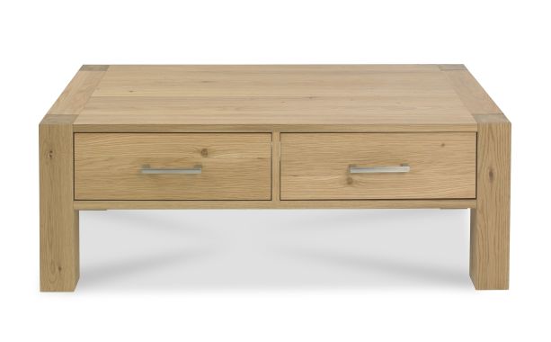 Turin Light Oak Coffee Table with Drawers