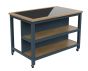 Kitchen Island (Blue) Open with Breakfast Bar by Baumhaus | Style Our Home