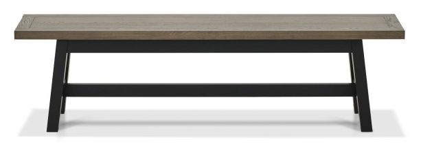 Camden Weathered Oak & Peppercorn Small Bench by Bentley Designs | Style Our Home