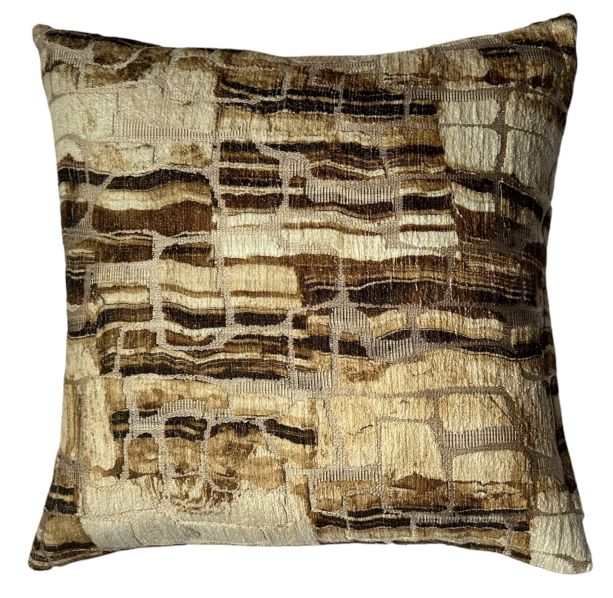 Abstract Natural Tan Cushion by Malini | Style Our Home