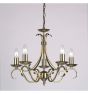 Bernice 5 Pendant Light Antique Brass
