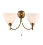 Alton 2 Wall Light Antique Brass