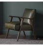 Neyland Heritage Green Leather Armchair - Style Our Home 