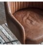 Curie Swivel Chair Vintage Brown Leather